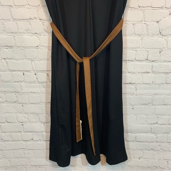 Zara Black Dress Double V-neck Sleeveless Sz small - Picture 3 of 6